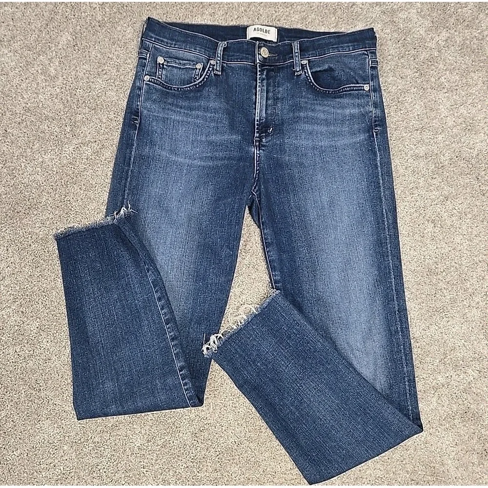 Agolde Sophie High-Rise Skinny Jeans Stretch Lightweight Blue Women's‎ Size 29